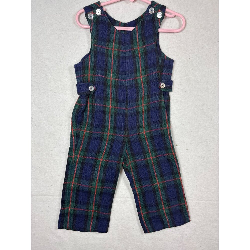 Vintage Imp Originals Plaid Kids Jumper Overalls